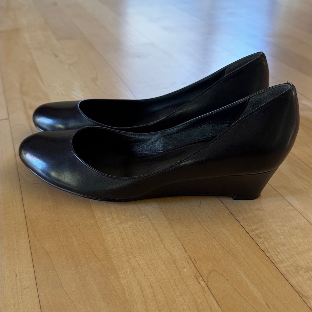 Cole Haan Air Talia Wedge Black Leather Size 8